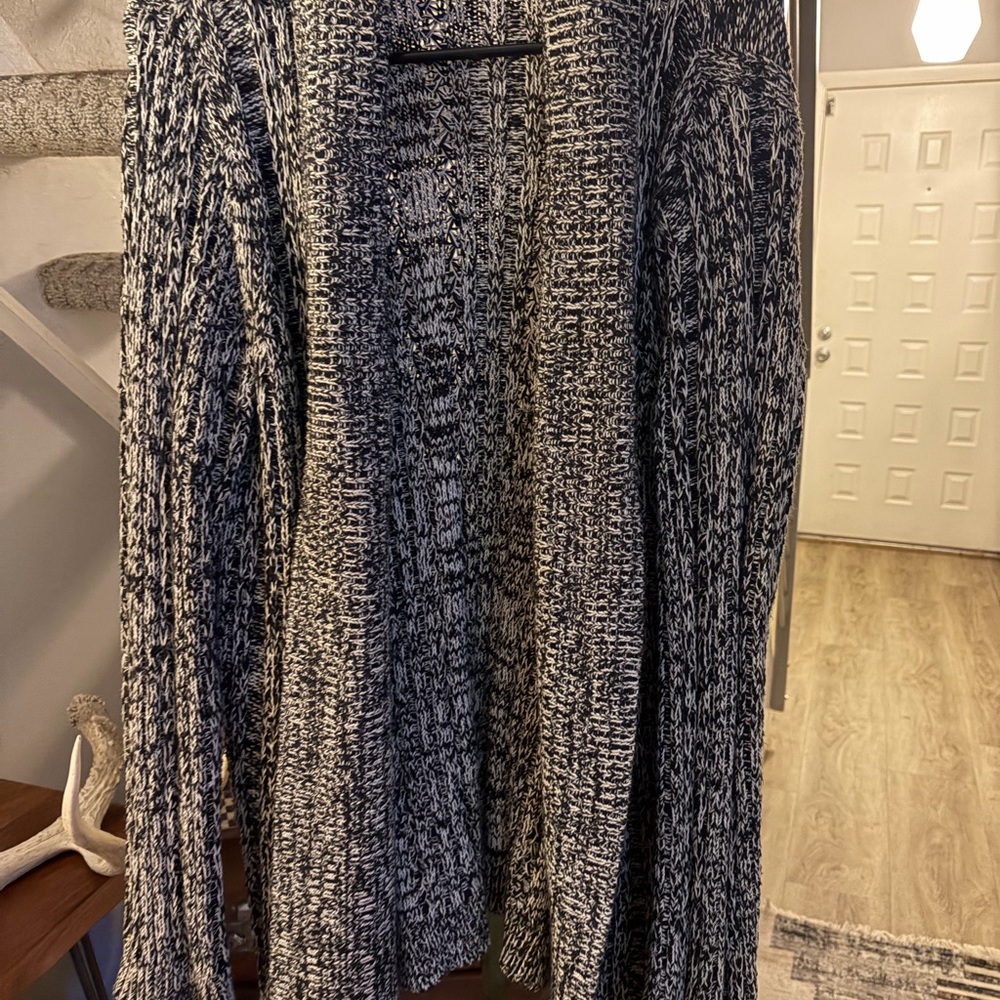 Anthropologie Black and White Cardigan